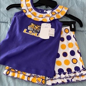 Little girls lsu outfit